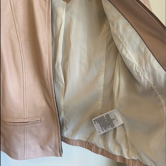 [Banana Republic] Lamb Leather Full Zip Moto Jacket - Picture 6 of 7